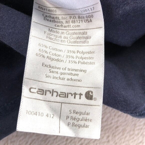 2 Carhartt Mens T-Shirt Small Lot Of Two Crew Neck Loose Fit Casual Pocket Tee - Picture 14 of 16